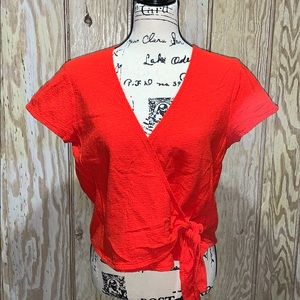 Madewell red top